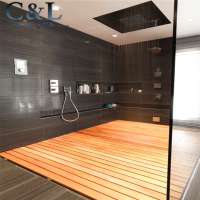 natural waterproof oiled finished burma teak wood bathroom wooden decking